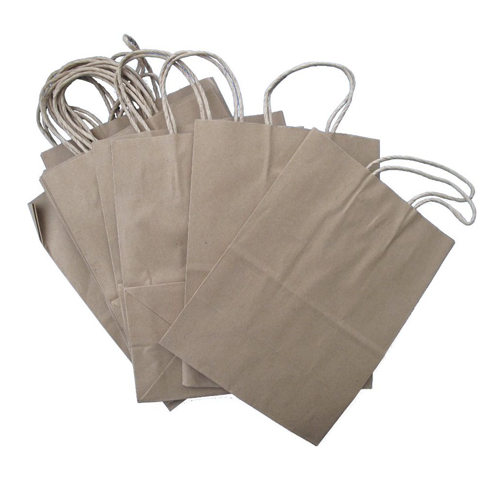 Set of 13 bags Natural Kraft Paper Bags Size: 8" x 4.75" x 10.5" Party, Gift Bag